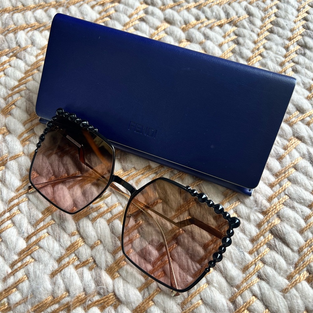 FENDI Square Studded Sunglasses